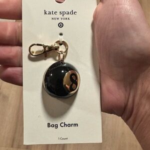 Kate Spade  8 Ball- Gold and Black 'More Fries' Pin